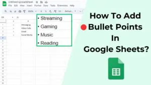 How To Add Bullet Points In Google Sheets