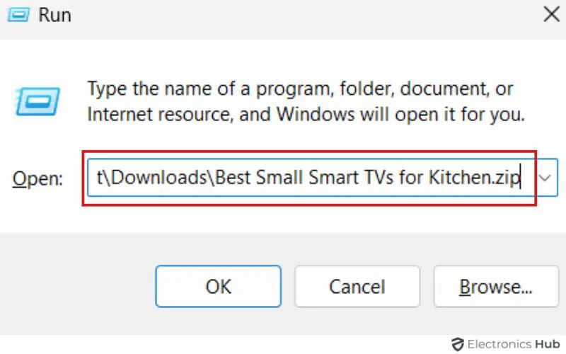 Run dialog box - Discord failed update
