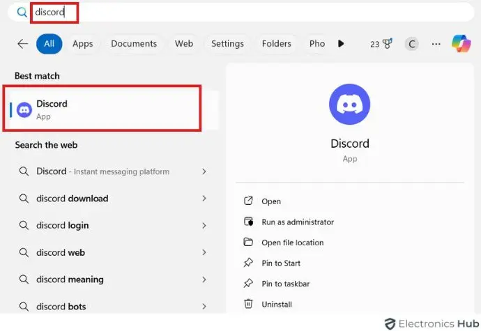 Search for Discord - Discord Update Failure