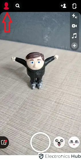 tap profile pic - delete Bitmoji